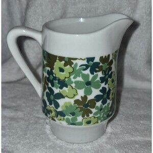 1968 Holt Howard Mod Creamer Green Flower Power 3.75" Japan #7254